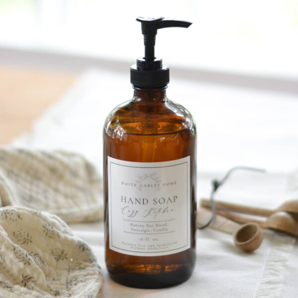 Cozy Kitchen Hand Soap in Glass Jar | Made in USA