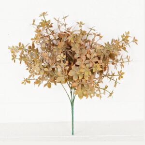 faire_b5_10 530075- 16in Plastic Sweetgum Leaves Bush-Flocked Fall Mix-