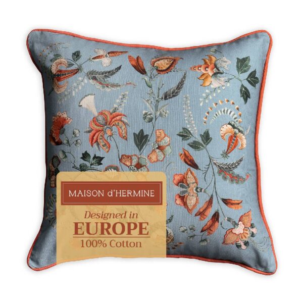 Decorative Throw Pillow Cover - Dalida - Blue