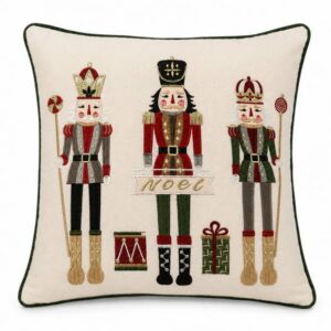 Nutcracker Holiday Cushion Cover  18 inch x18 inch  Sq.