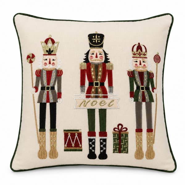 Nutcracker Holiday Cushion Cover  18 inch x18 inch  Sq.