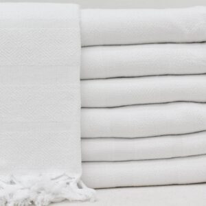 Pure White Turkish Towel, Luxurious Bath Towel, Beach Towel