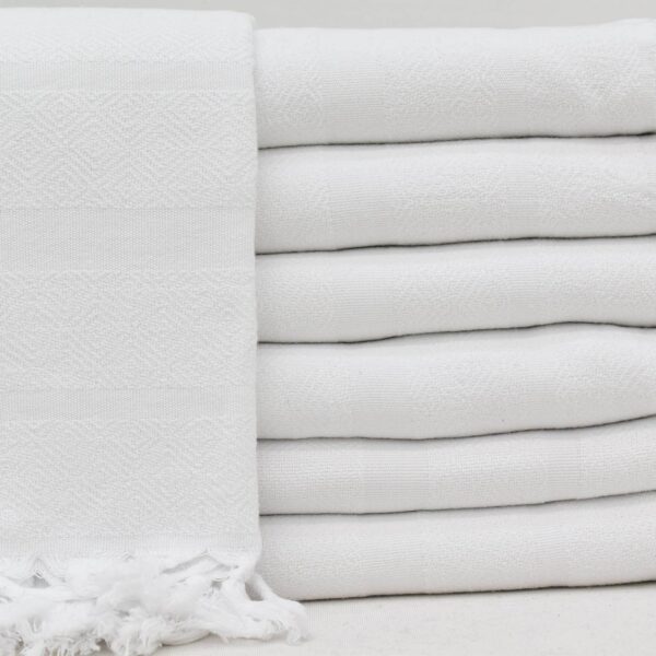 Pure White Turkish Towel, Luxurious Bath Towel, Beach Towel