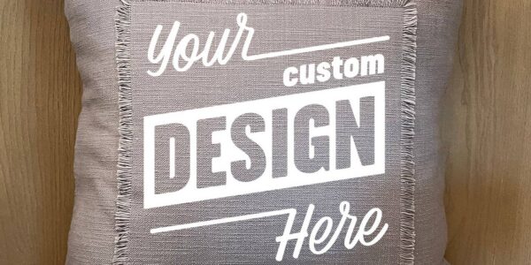 Custom Design / Natural or Grey Pillow Cover
